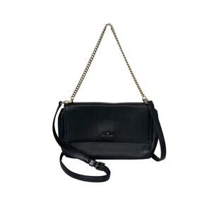 Kate Spade Atwood Place Greer Crossbody Bag Black Pebbled Leather WKRU5319